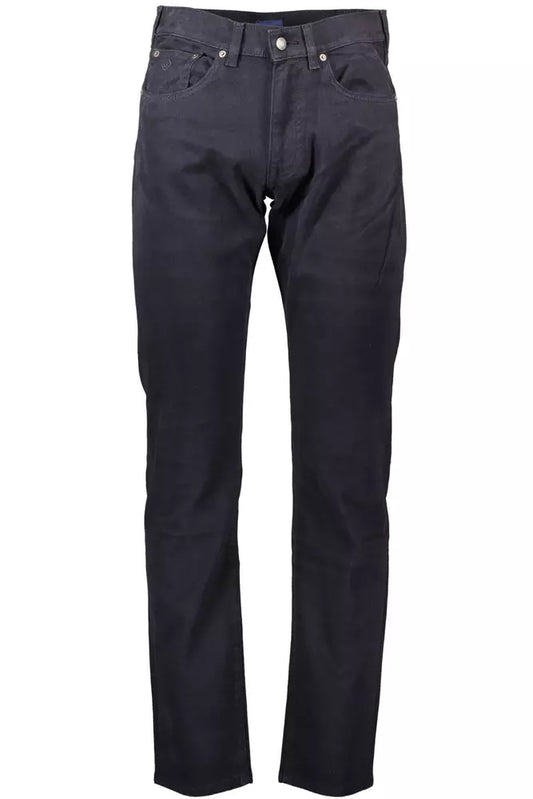 Blue Cotton Men Pant