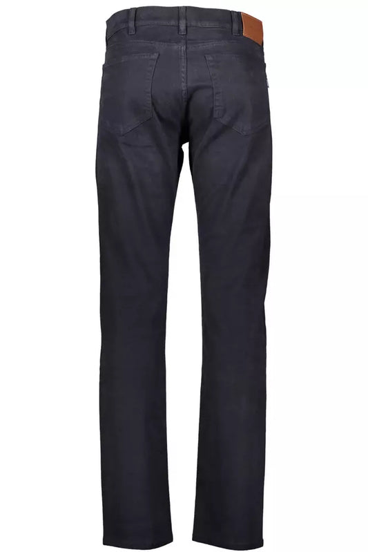 Blue Cotton Men Pant