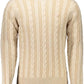 Beige Wool Men Sweater