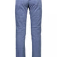 Blue Cotton Men Trouser