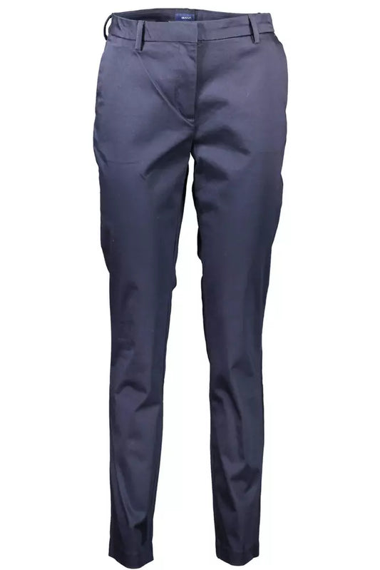 Blue Cotton Women Pants