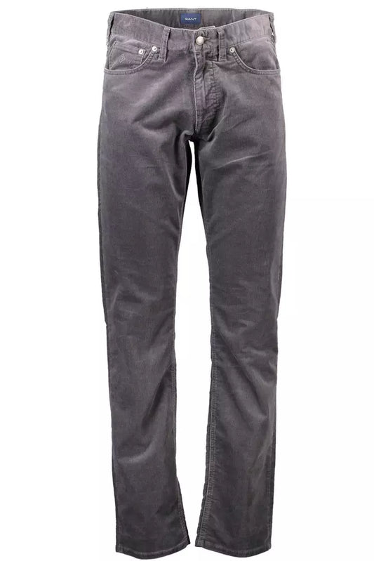 Gray Cotton Men Pant
