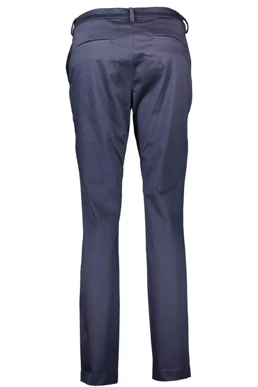 Blue Cotton Women Pants