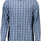 Blue Cotton Men Shirt