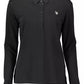 Black Cotton Women Polo Shirt