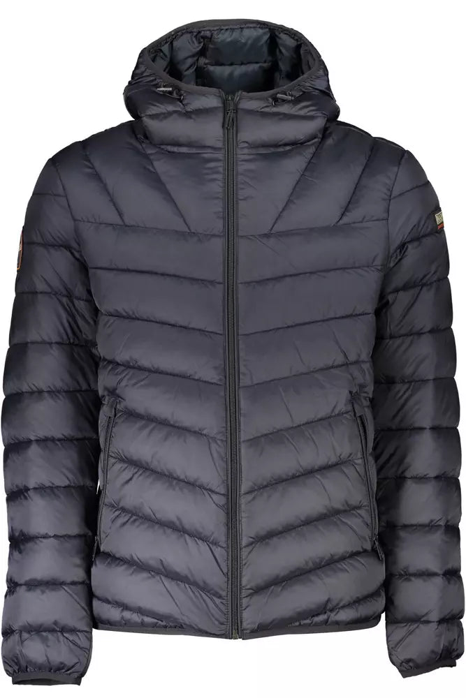 Black Polyamide Men Jacket