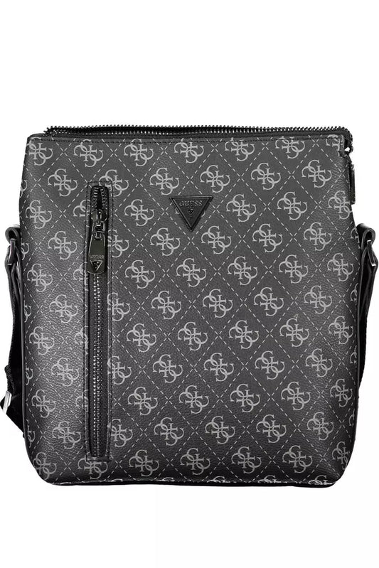 Black Polyethylene Men Shoulder Bag