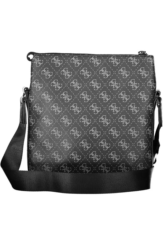 Black Polyethylene Men Shoulder Bag