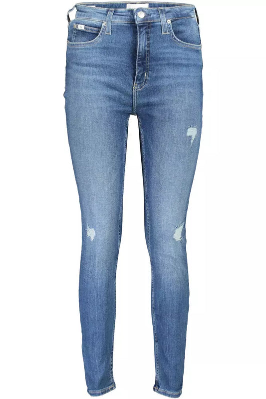Blue Cotton Women Jeans