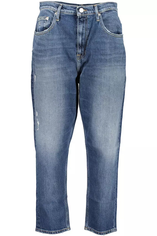 Blue Cotton Women Jeans