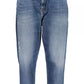 Blue Cotton Women Jeans