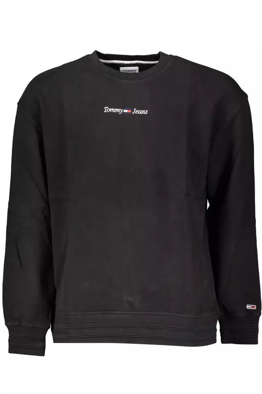 Black Cotton Men Sweater
