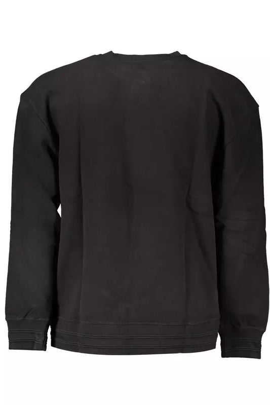 Black Cotton Men Sweater