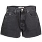 Black Cotton Women Shorts