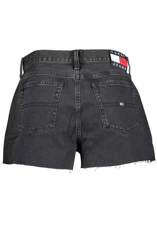 Black Cotton Women Shorts