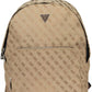 Brown Polyester Women Backpack