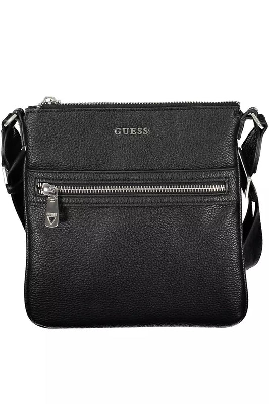 Black Polyethylene Men Shoulder Bag