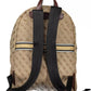 Brown Polyester Women Backpack