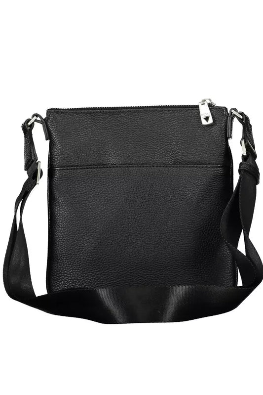 Black Polyethylene Men Shoulder Bag