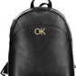 Black Polyester Women Backpack