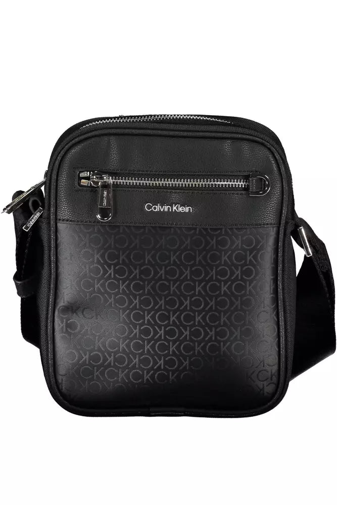 Black Polyester Men Shoulder Bag