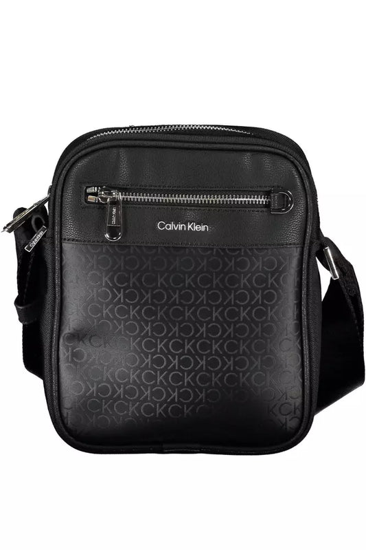 Black Polyester Men Shoulder Bag