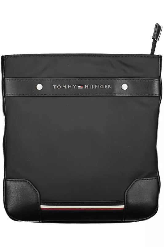 Black Polyester Men Shoulder Bag