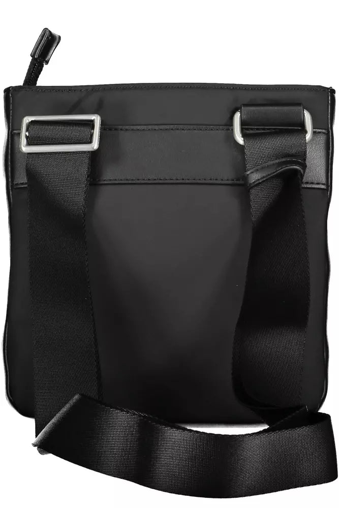 Black Polyester Men Shoulder Bag