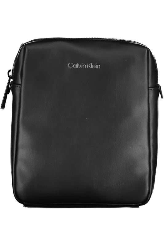 Black Polyester Men Shoulder Bag