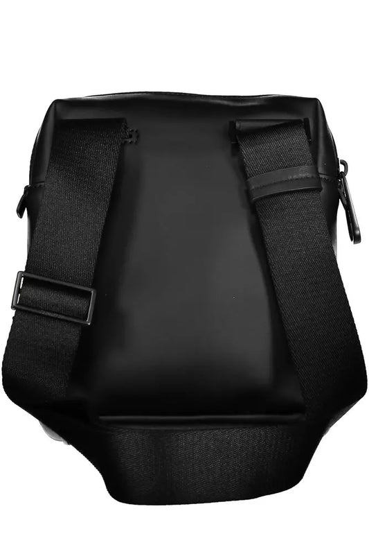 Black Polyester Men Shoulder Bag