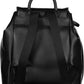 Black Polyester Women Backpack