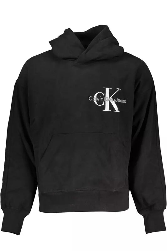 Black Cotton Men Sweater