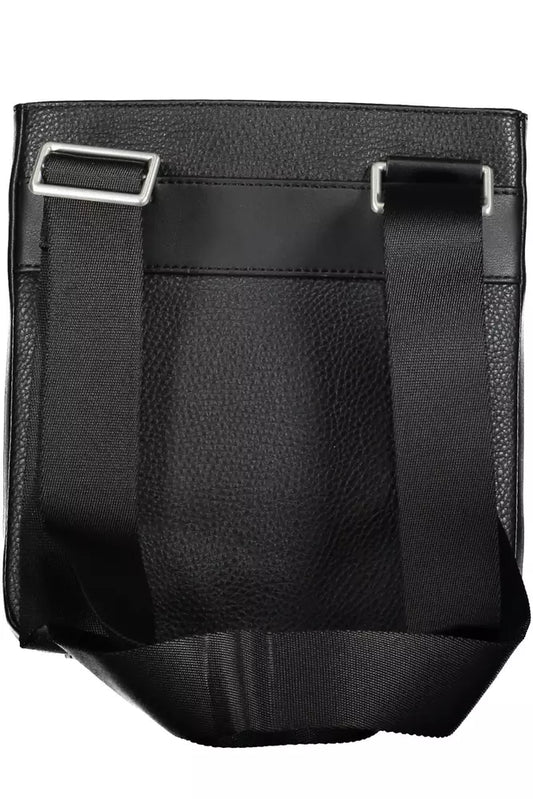 Black Polyethylene Men Shoulder Bag