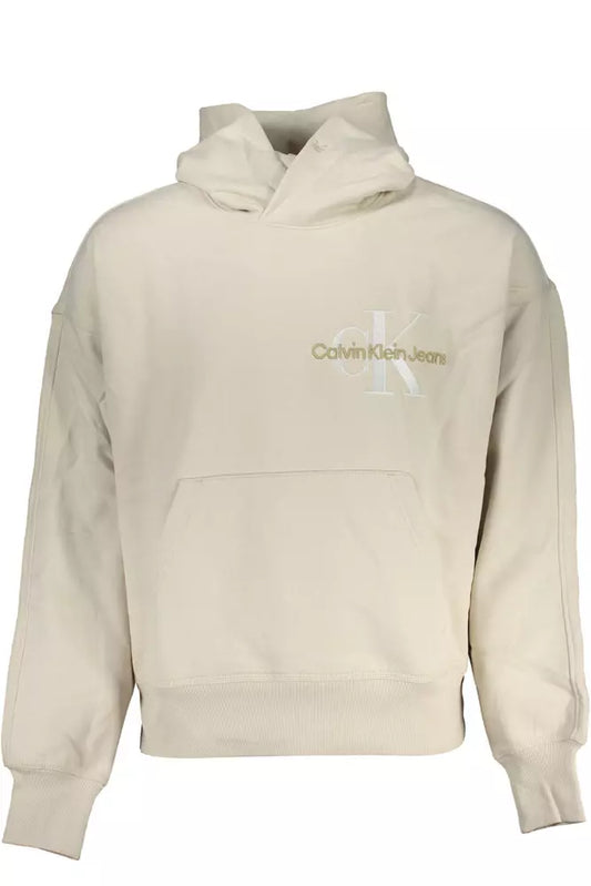 Beige Cotton Men Sweater