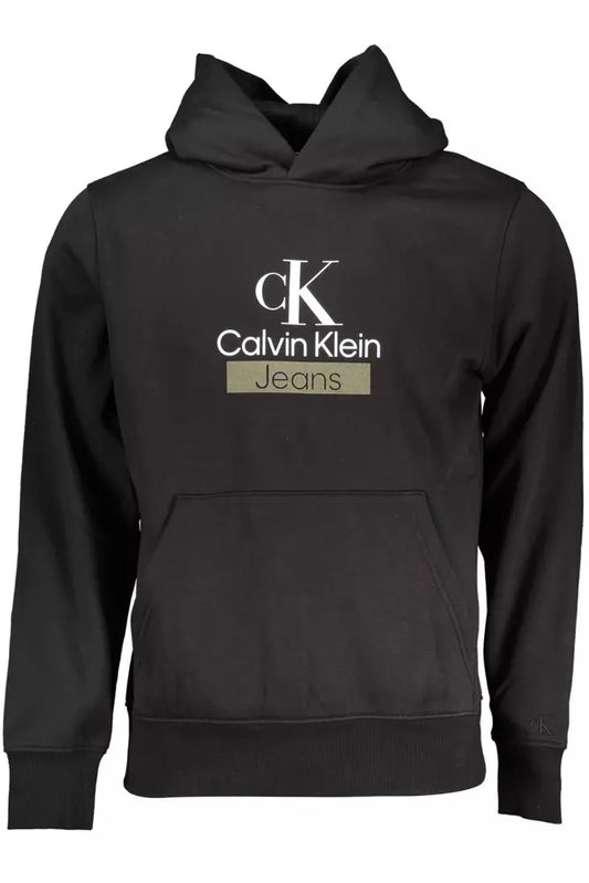 Black Cotton Men Sweater