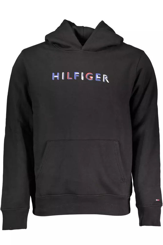 Black Cotton Men Sweater