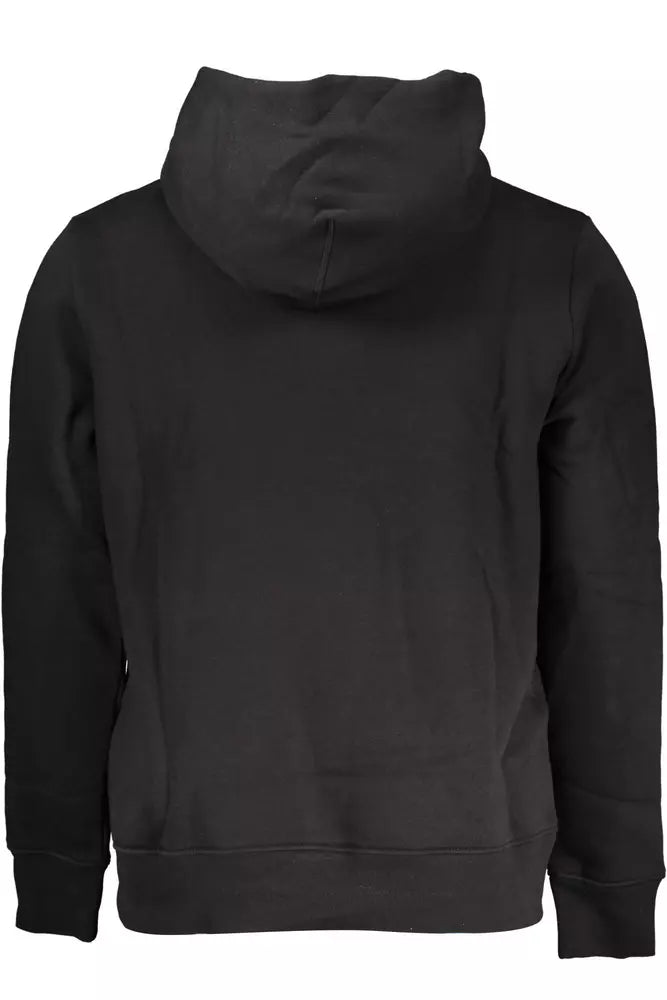 Black Cotton Men Sweater