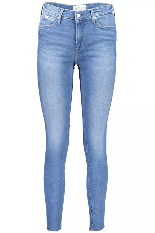 Light Blue Cotton Women Jeans