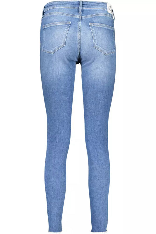 Light Blue Cotton Women Jeans