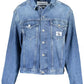 Light Blue Cotton Women Jacket