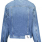 Light Blue Cotton Women Jacket