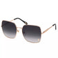 Gold Metal Women Sunglass