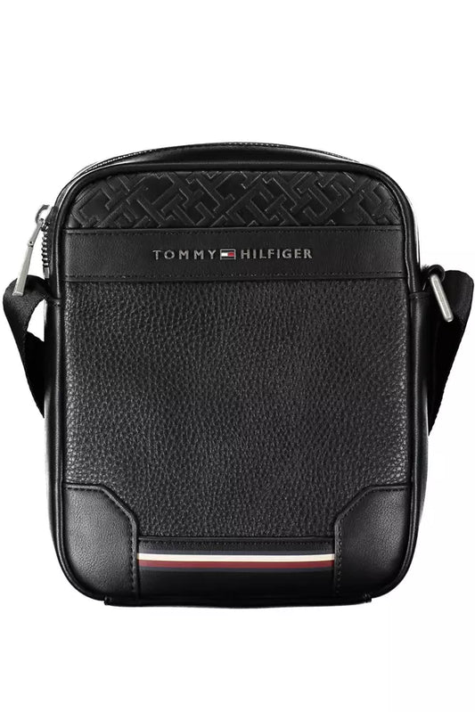Black Polyethylene Men Shoulder Bag