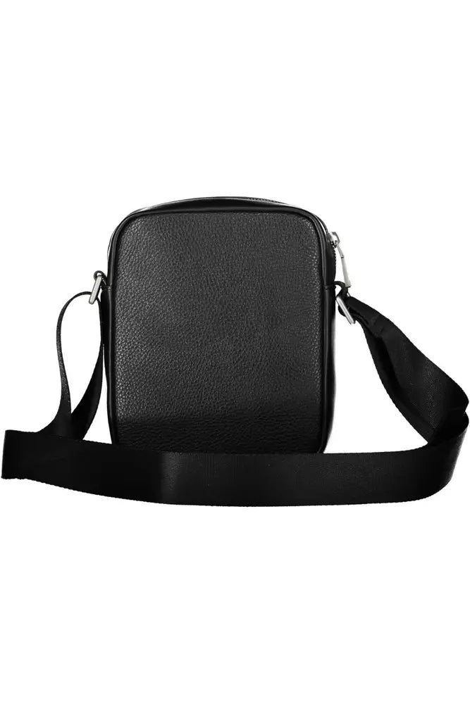 Black Polyethylene Men Shoulder Bag