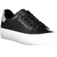 Black Leather Women Sneaker