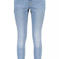 Light Blue Cotton Women Skinny Jean