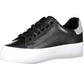 Black Leather Women Sneaker