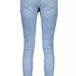 Light Blue Cotton Women Skinny Jean