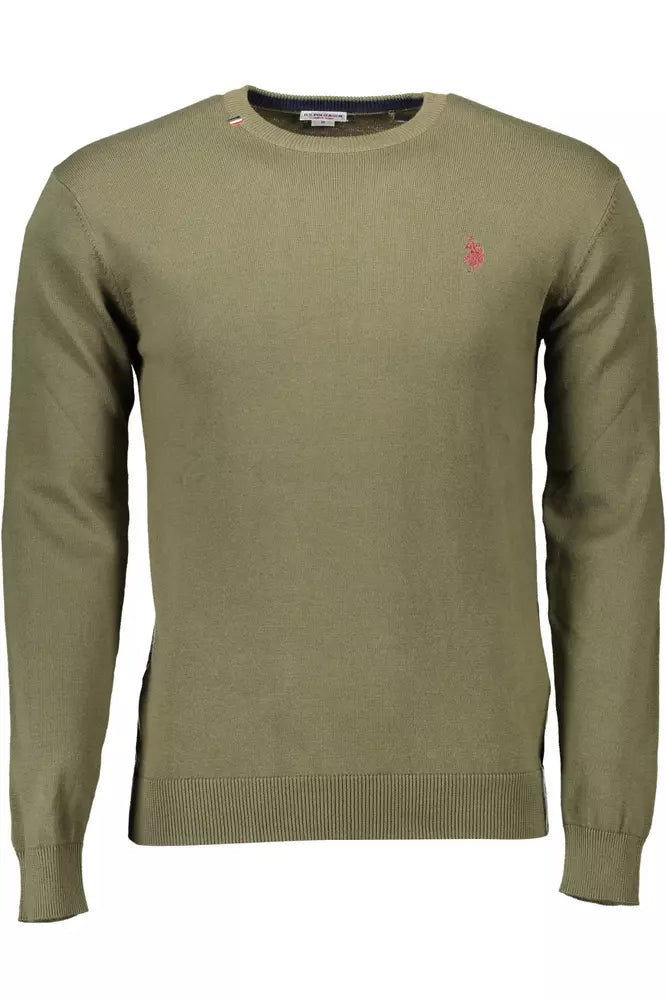 Green Cotton Men Shirt
