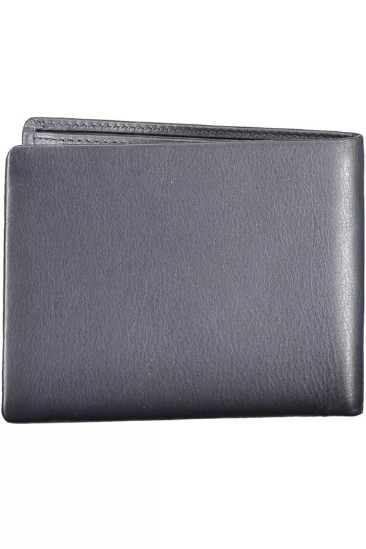 Blue Leather Men Wallet